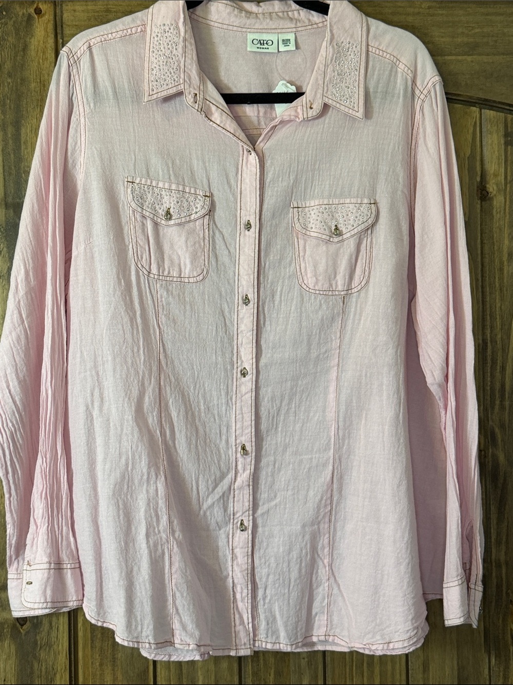 Cato Light Pink Button-Down Shirt